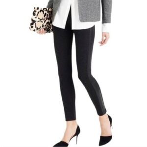 Zara Black Leggings medium tuxedo stripe